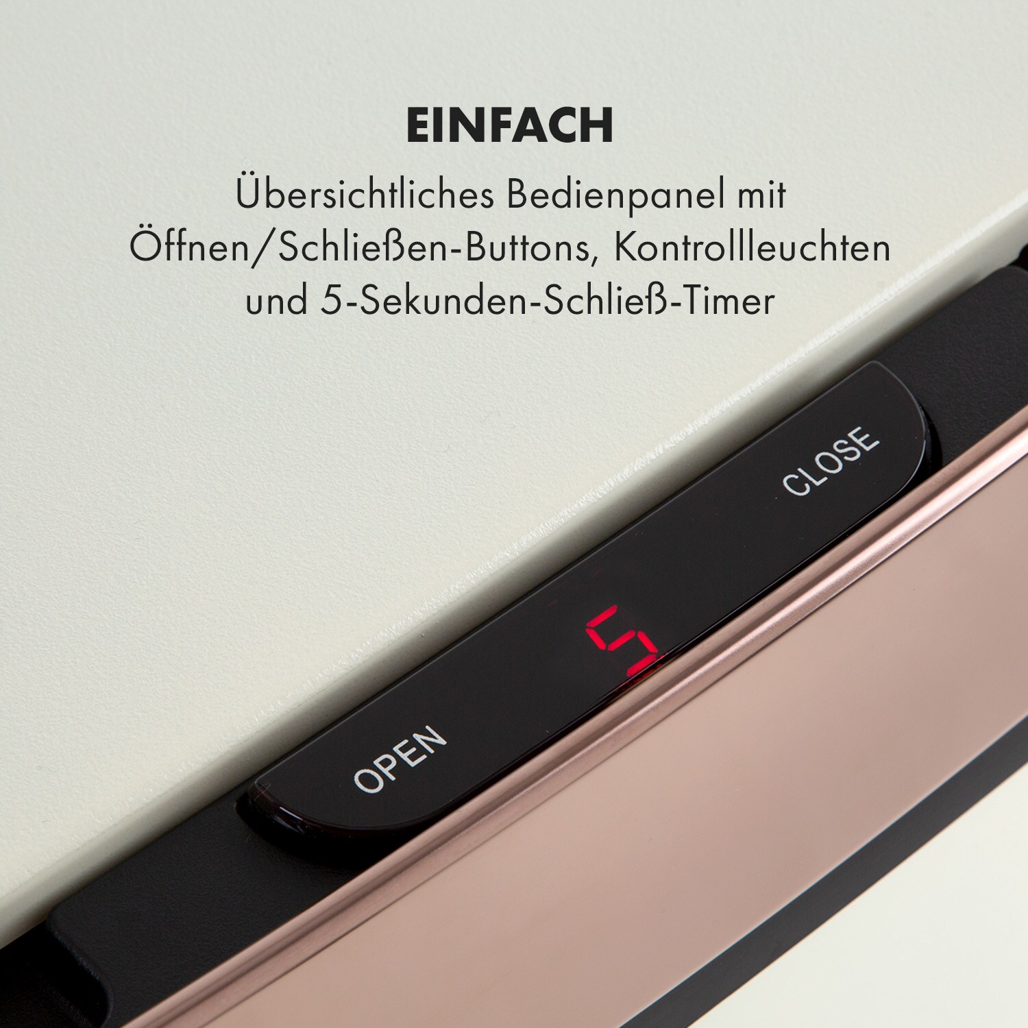 Royal Trash Rose Gold Sensor-Mülleimer 72 Liter Edelstahl