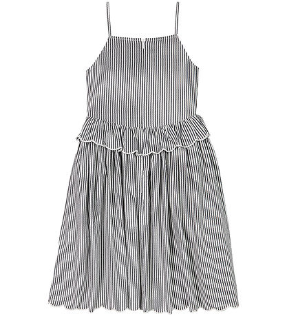 Tommy Hilfiger Kleid - Strap Dress - Dark Nacht Navy Streifen