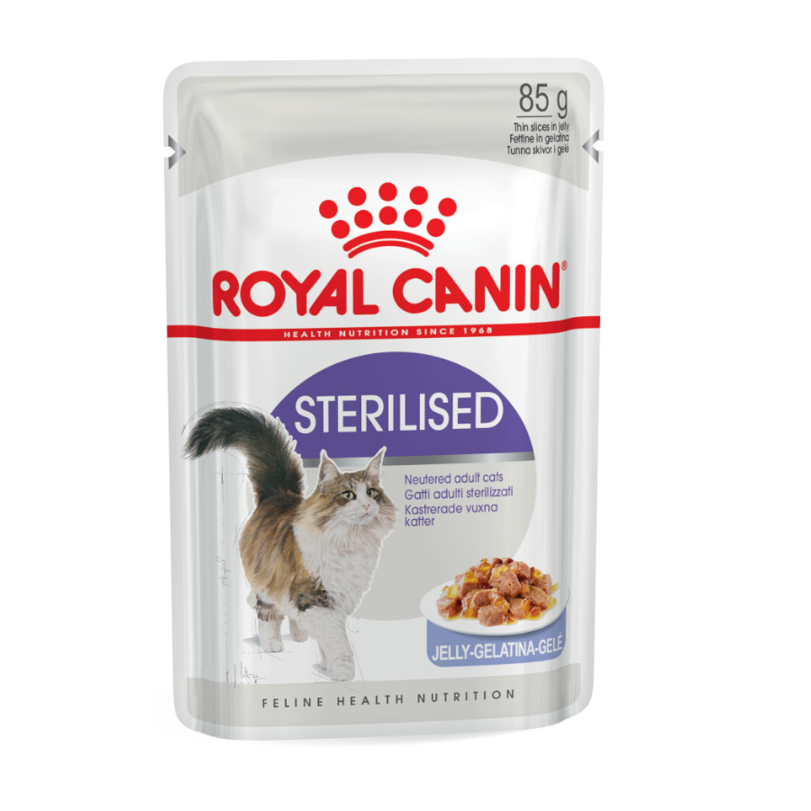 Sachês de geleia esterilizada Royal Canin para gatos