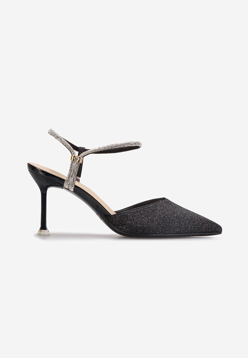 Chaussures à talon fin noirs Amaria