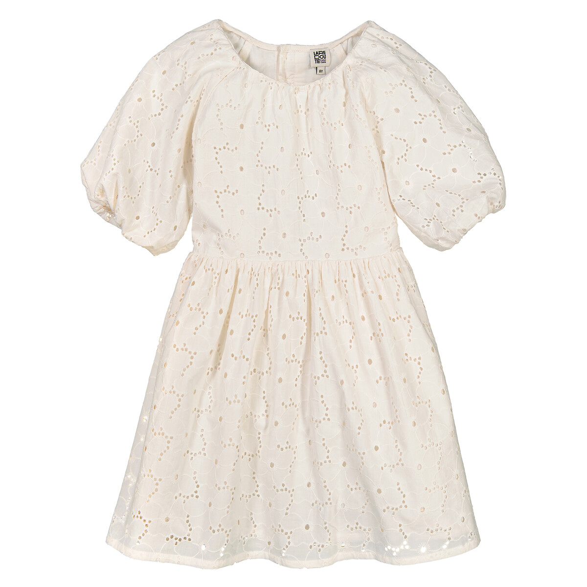 COLEÇÕES LA REDOUTE<br>Vestido de cerimônia com mangas curtas e bordado