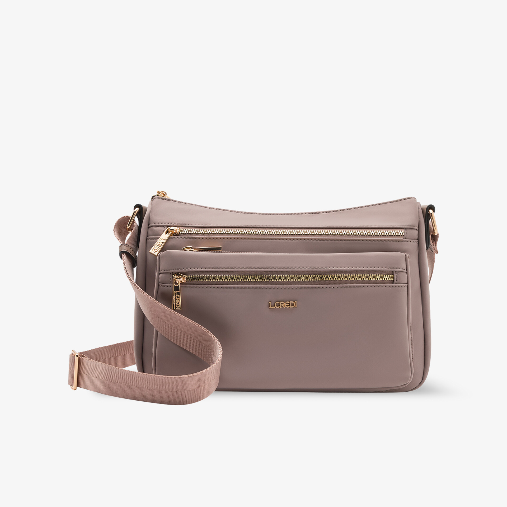 L.CREDI Damen Umhängetasche beige
