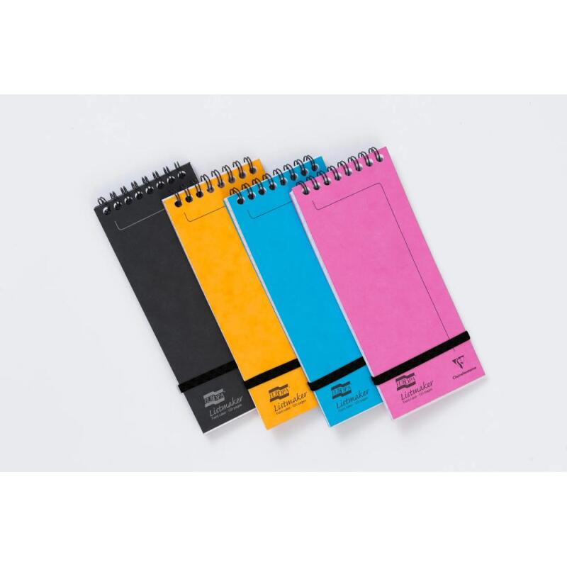 Bloc Listmaker Europa reliure intégrale 18 x 7,6 cm 60 feuilles lignées couleur aléatoire