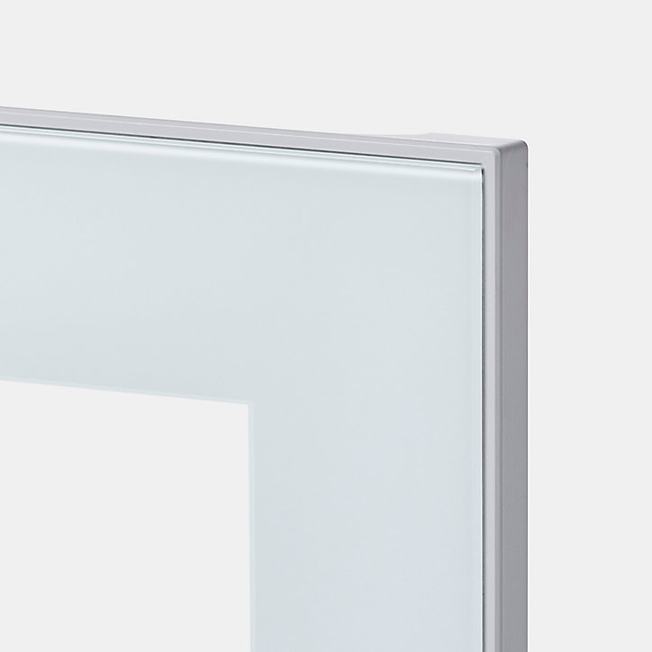 Porte de meuble de cuisine vitrée Winterana blanc l. 40 cm x H. 72 cm GoodHome