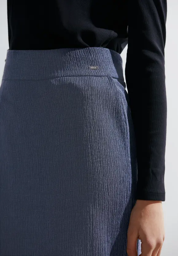 Midirock mit Struktur - casual denim blue