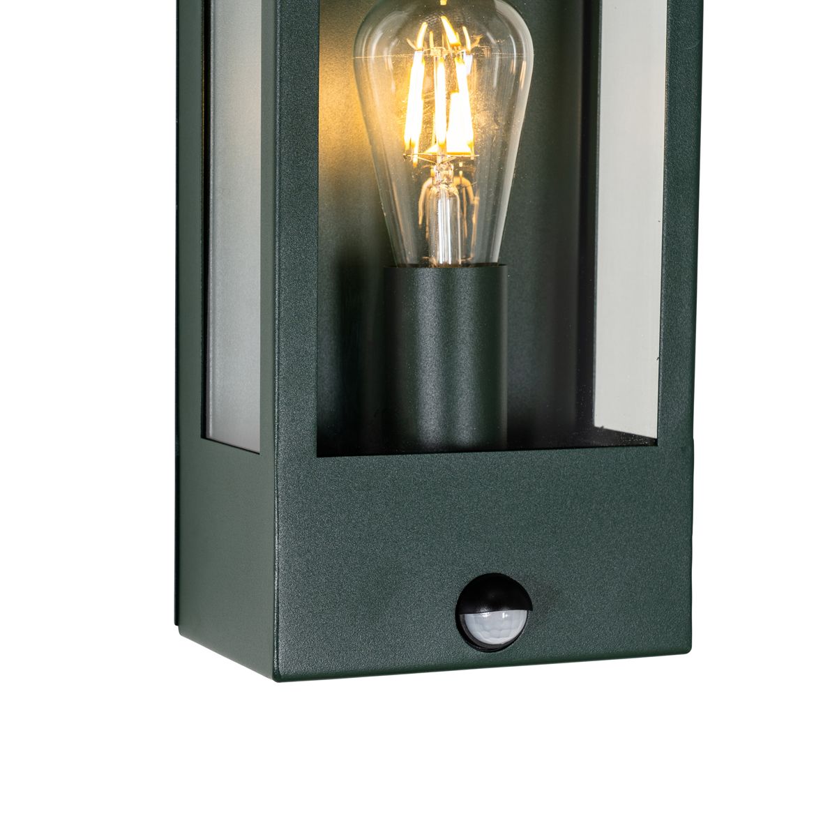 Buiten wandlamp donker groen met bewegingsmelder IP44 - Rotterdam