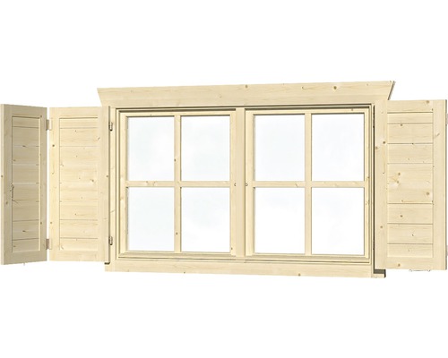 SKAN HOLZ dubbele raamluiken 28/45 mm klein, natuurlijk