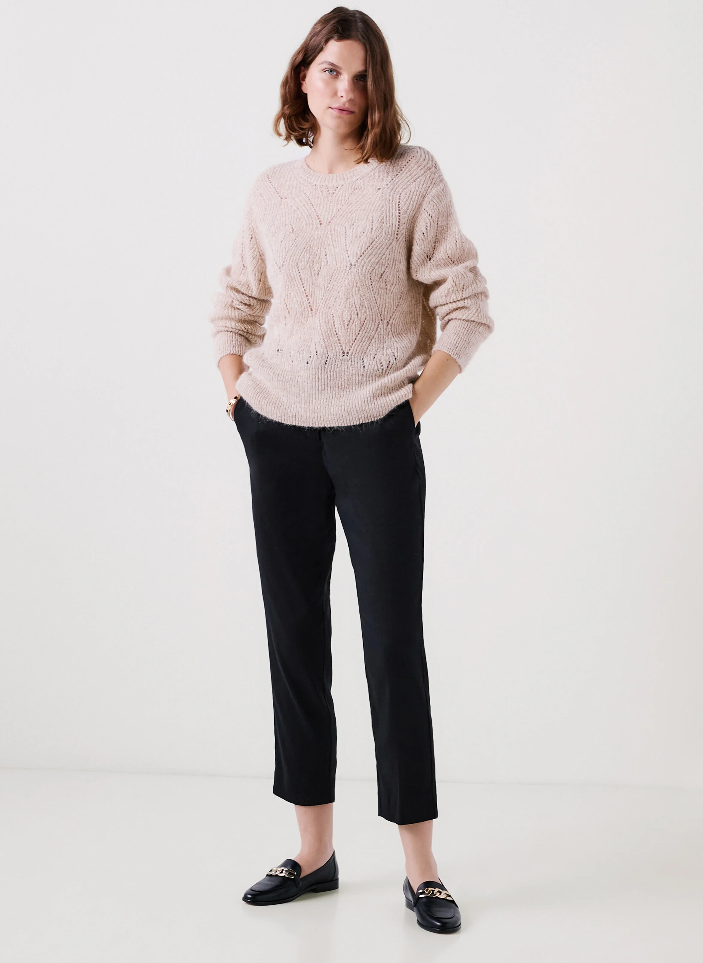 MGORDON - Pull droit col rond | Blanc