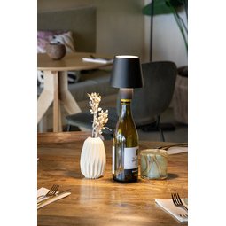 Lampe sur bouteille LED rechargeable PARIS, noir