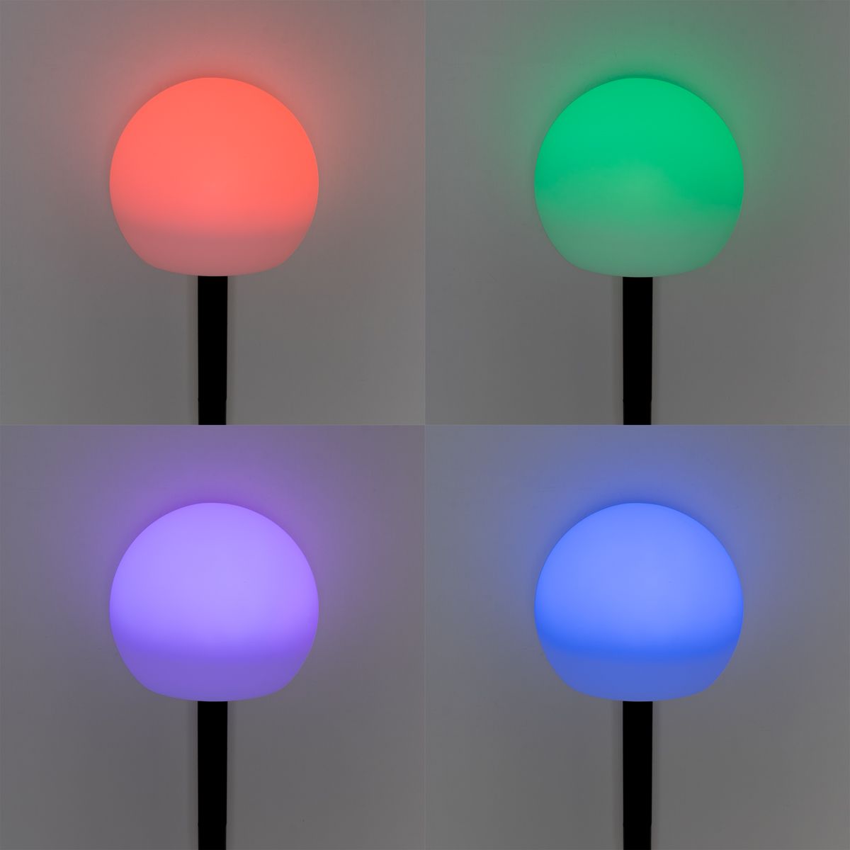Buitenlamp wit 20 cm incl. LED IP44 solar RGBW - Ludger