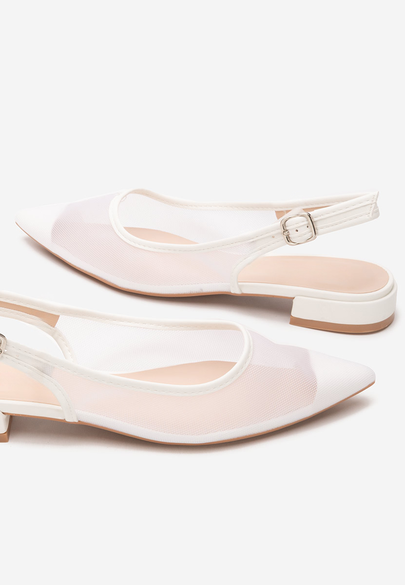 Chaussures slingback blancs Margaryte