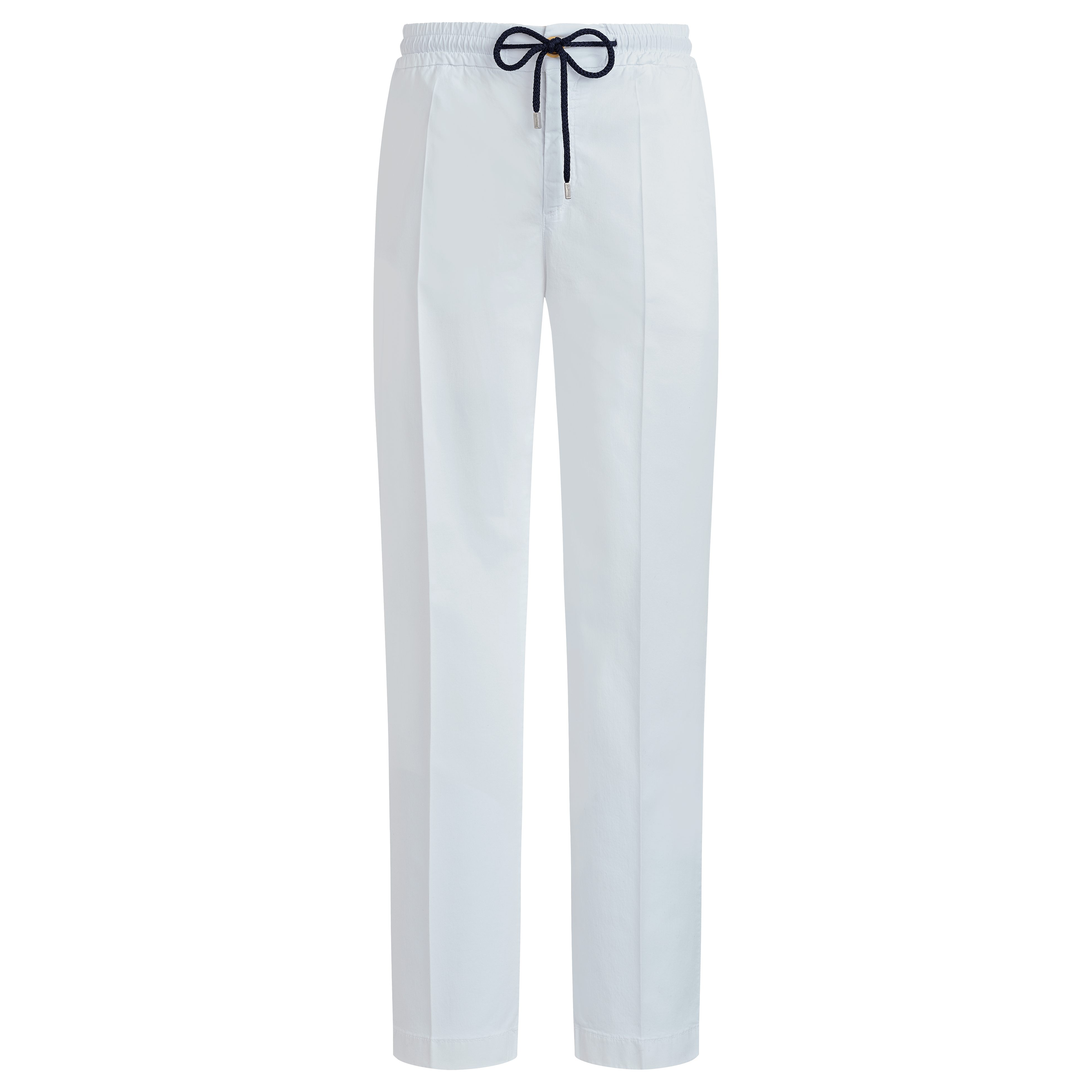 Pantalon Taille Élastique en Coton et Tencel Homme Uni