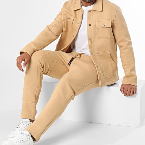 Ensemble Veste Et Pantalon Jogging Beige