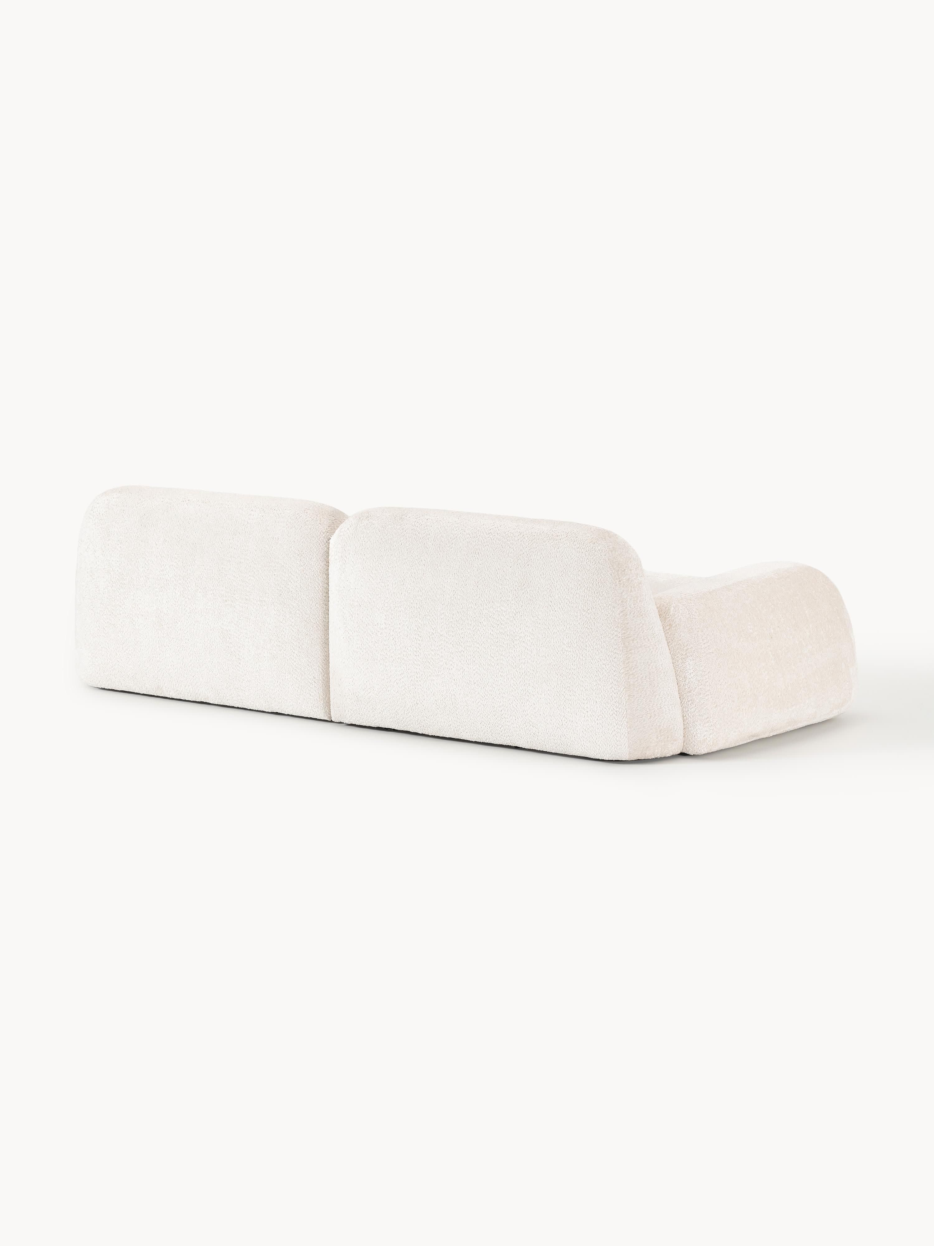 Modulaire bank Wolke (3-zits) van teddy-bouclé