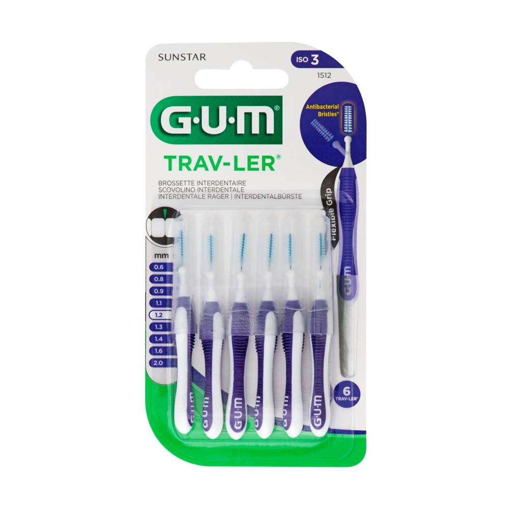 GUM Trav-Ler Ragers Paars 1.2mm6 stuks