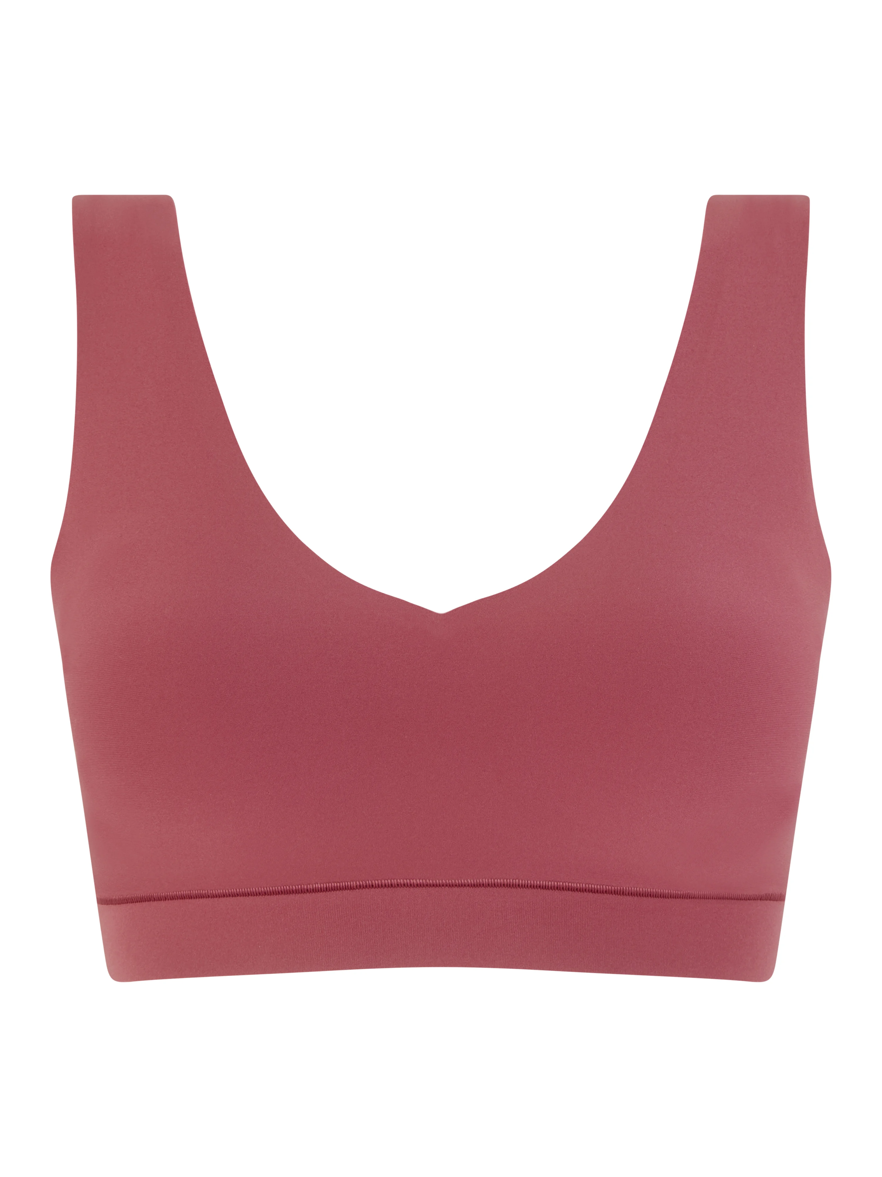 SOFTSTRETCH - Brassière coques v neck | Rose