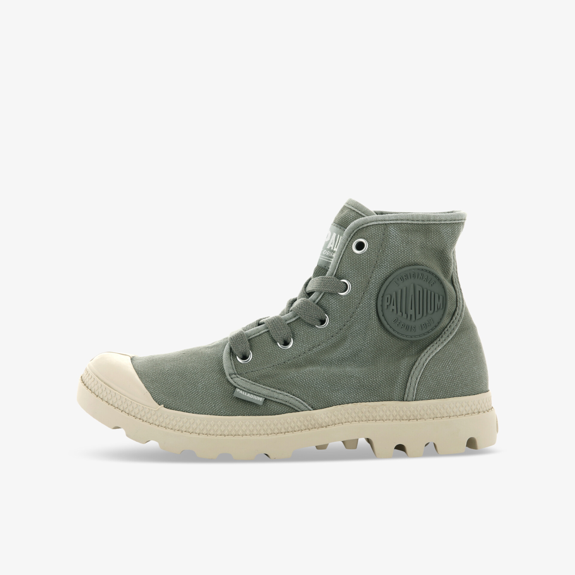 PALLADIUM WOMENS PAMPA HI Damen Leinenschuhe grün