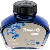 Encre 4001 dans un flacon en verre, bleu royal