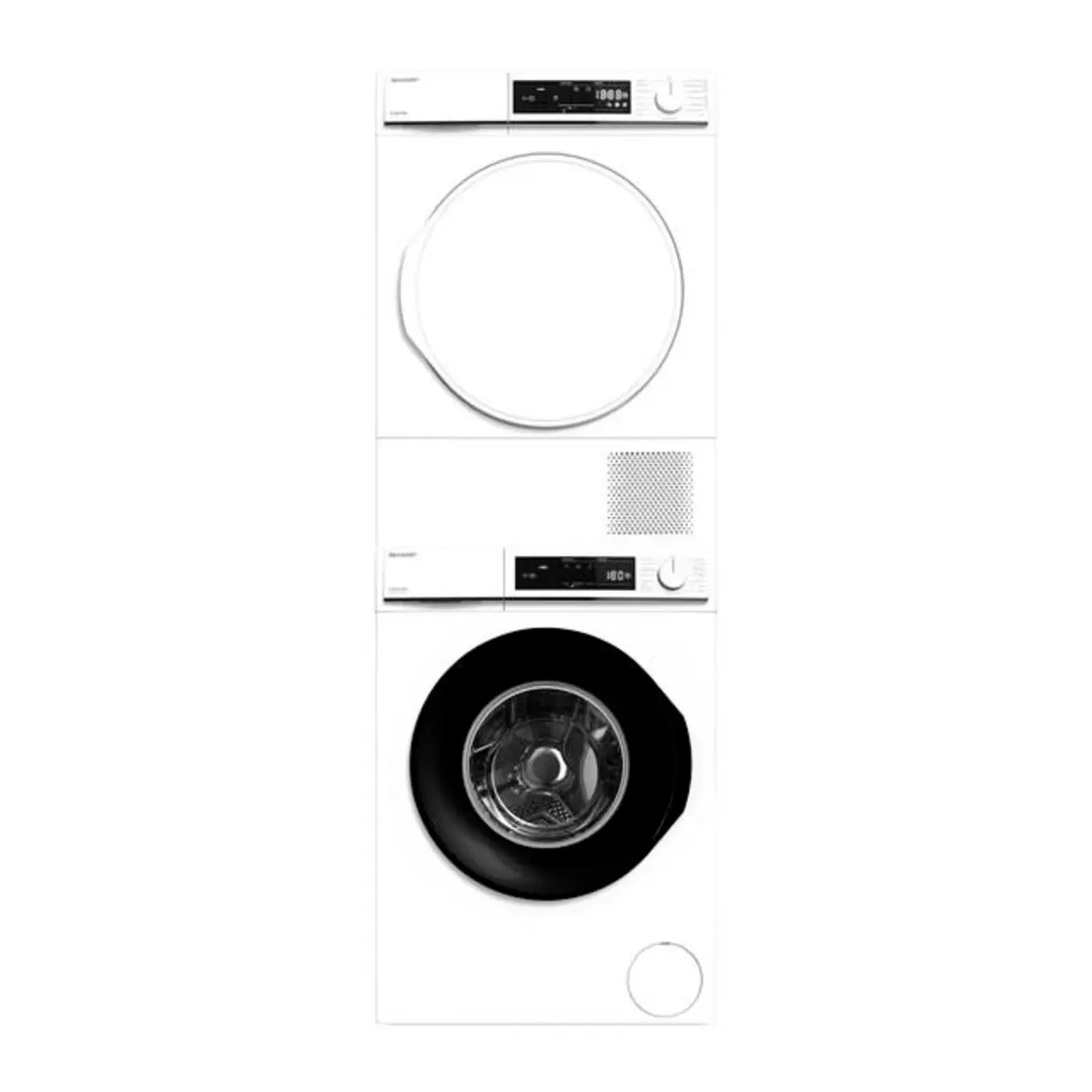 Set Waschmaschine und Trockner Sharp Waschturm 8kg WB2 weiss