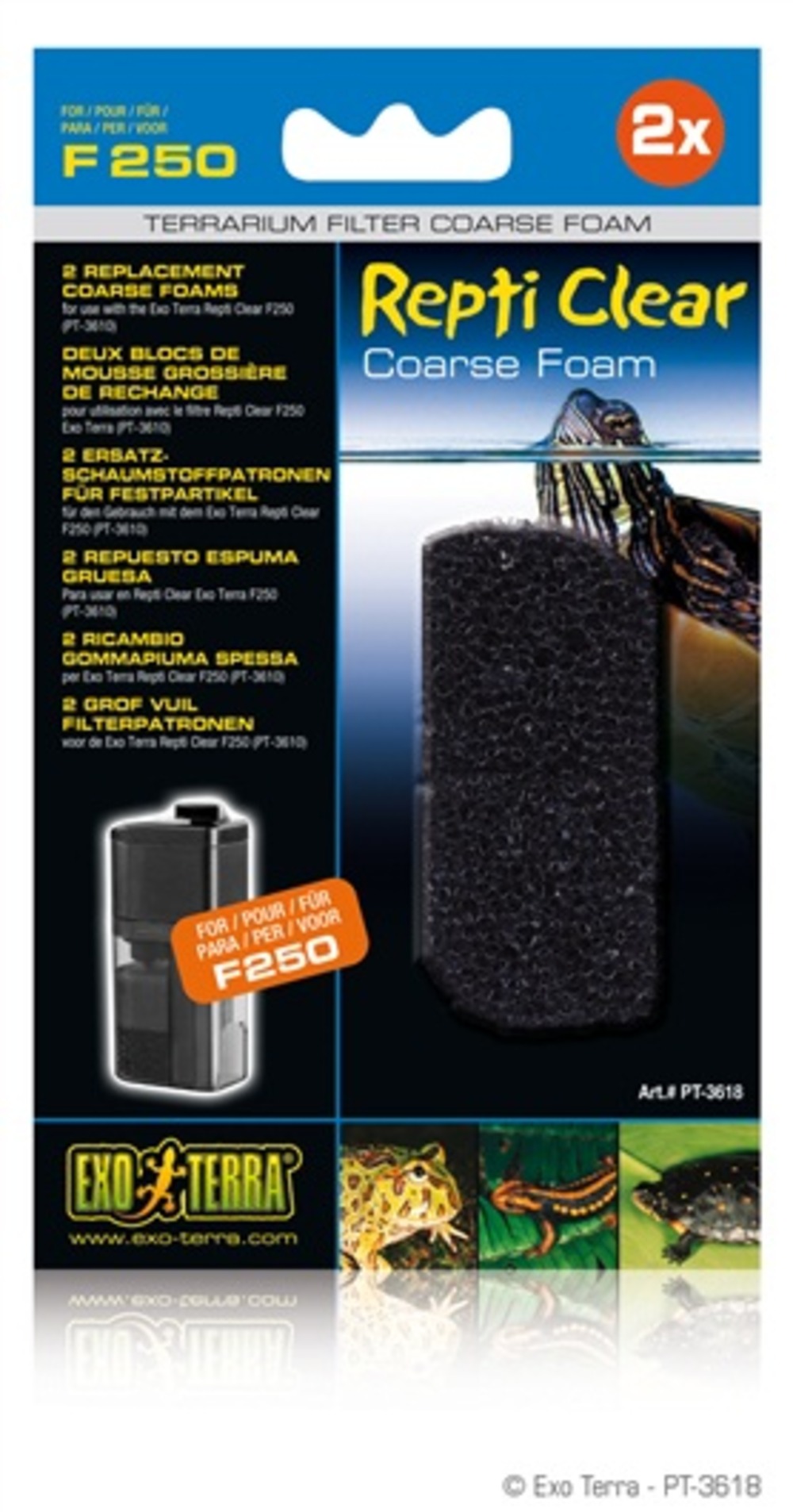 Mousse large filtre repticlair 250