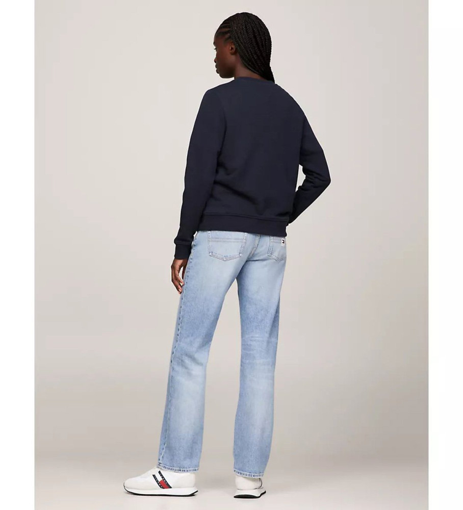 Moletom Tommy Jeans Linear Azul Marinho