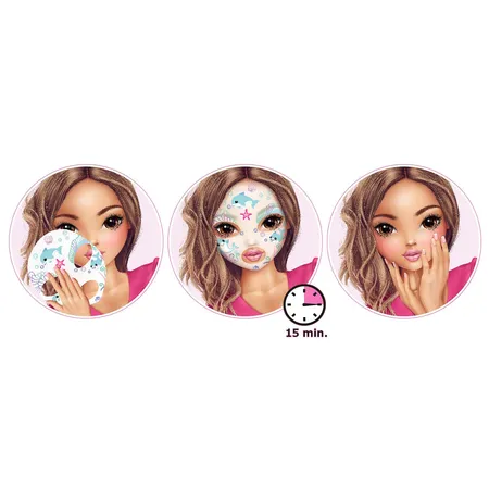 Depesche TOPModel Tuchmaske BEAUTY and ME, 1 Stück, 3-Fach sortiert