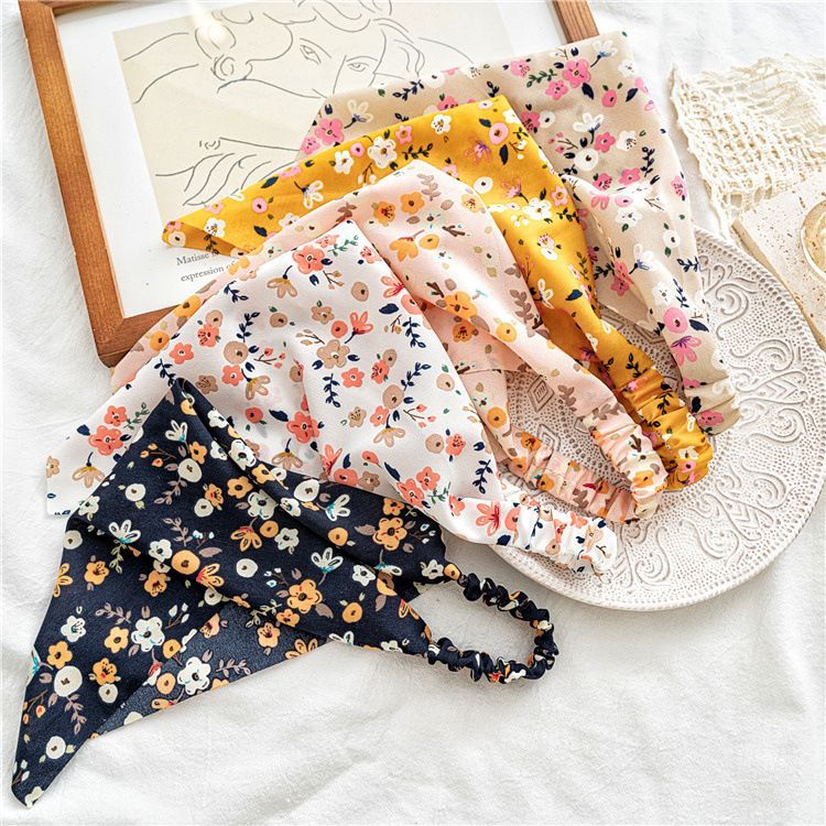 enthice - Elastische bandana met bloemenprint