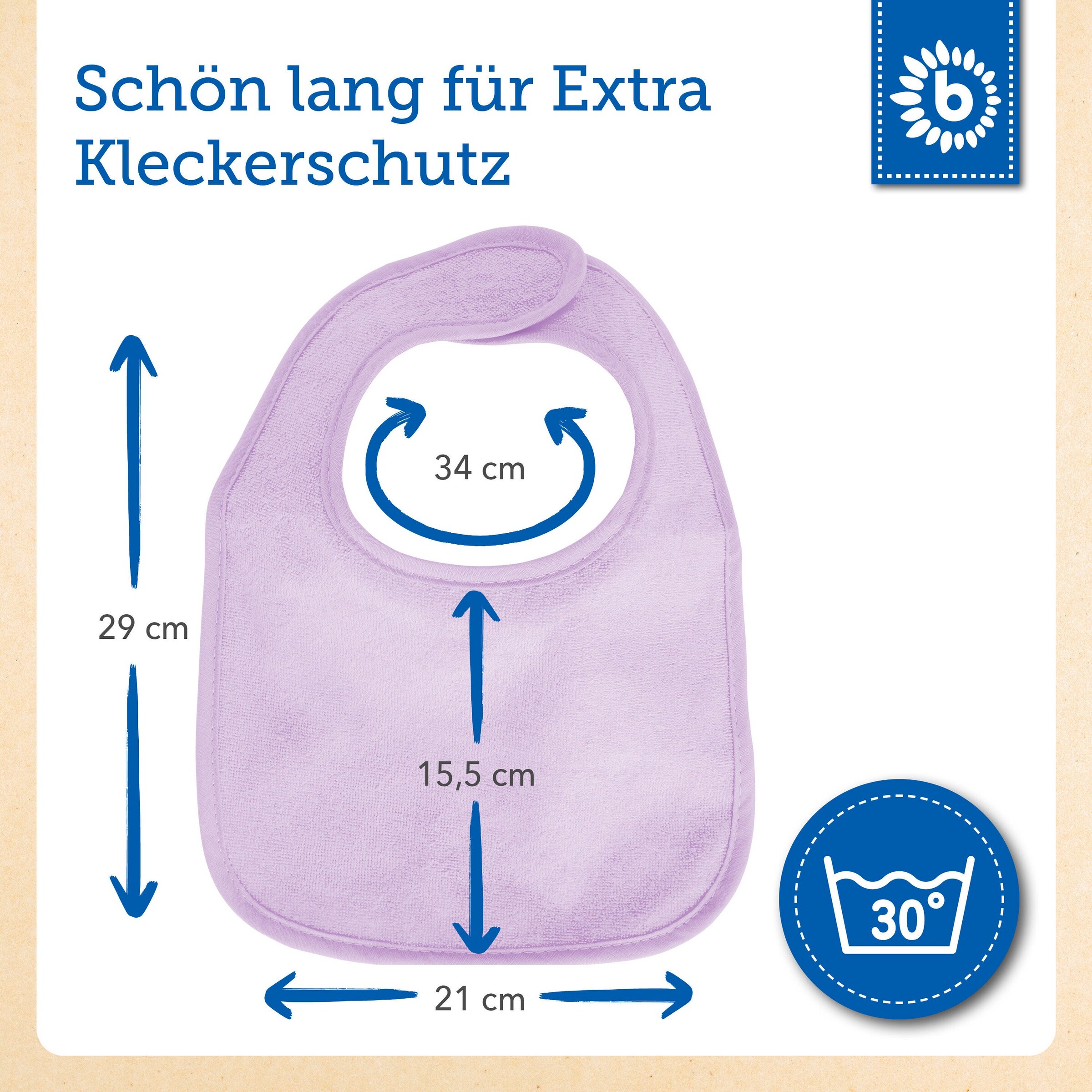 Bieco Baby Lätzchen 10er Pack abwaschbar - ab Geburt Mehrfarbig