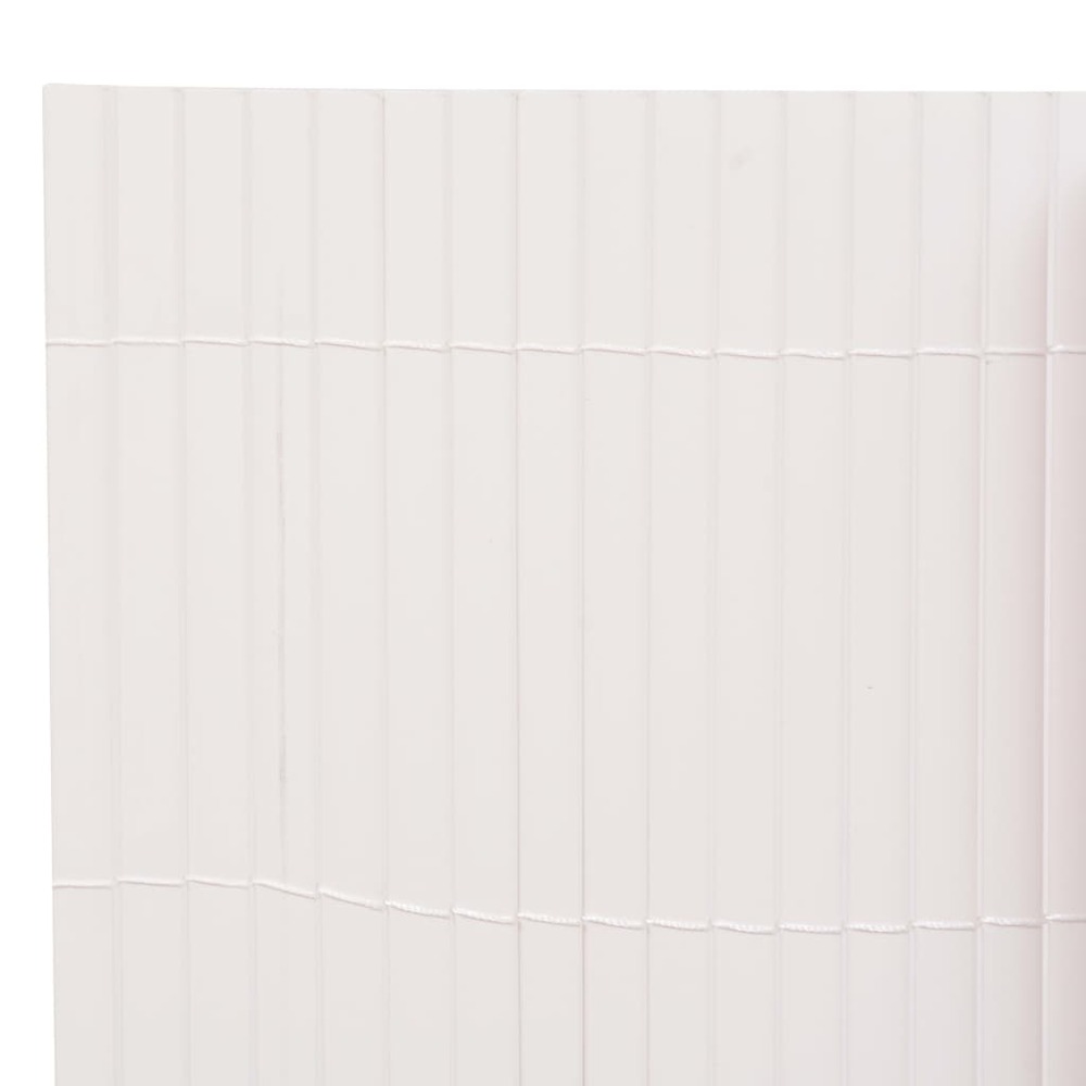 Clôture de jardin double face 90x400 cm blanc