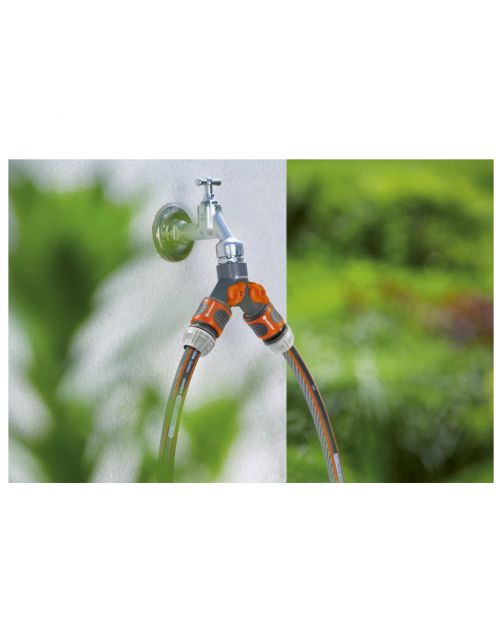Gardena 2-Weg Ventiel 26.5 Mm (G 3\/4 Inch) \/ 21 Mm (G 1\/2 Inch) - Slangkoppeling -