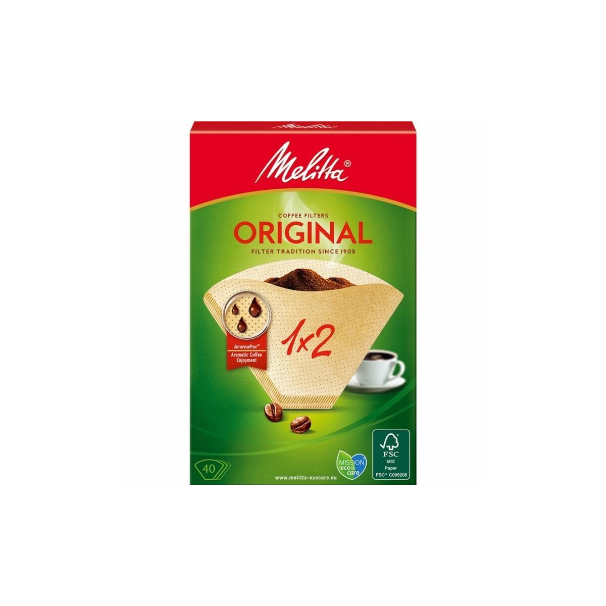 Melitta Kaffefilter 1X2 40pack (Obs 18