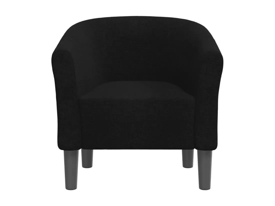 Fauteuil cabriolet noir tissu