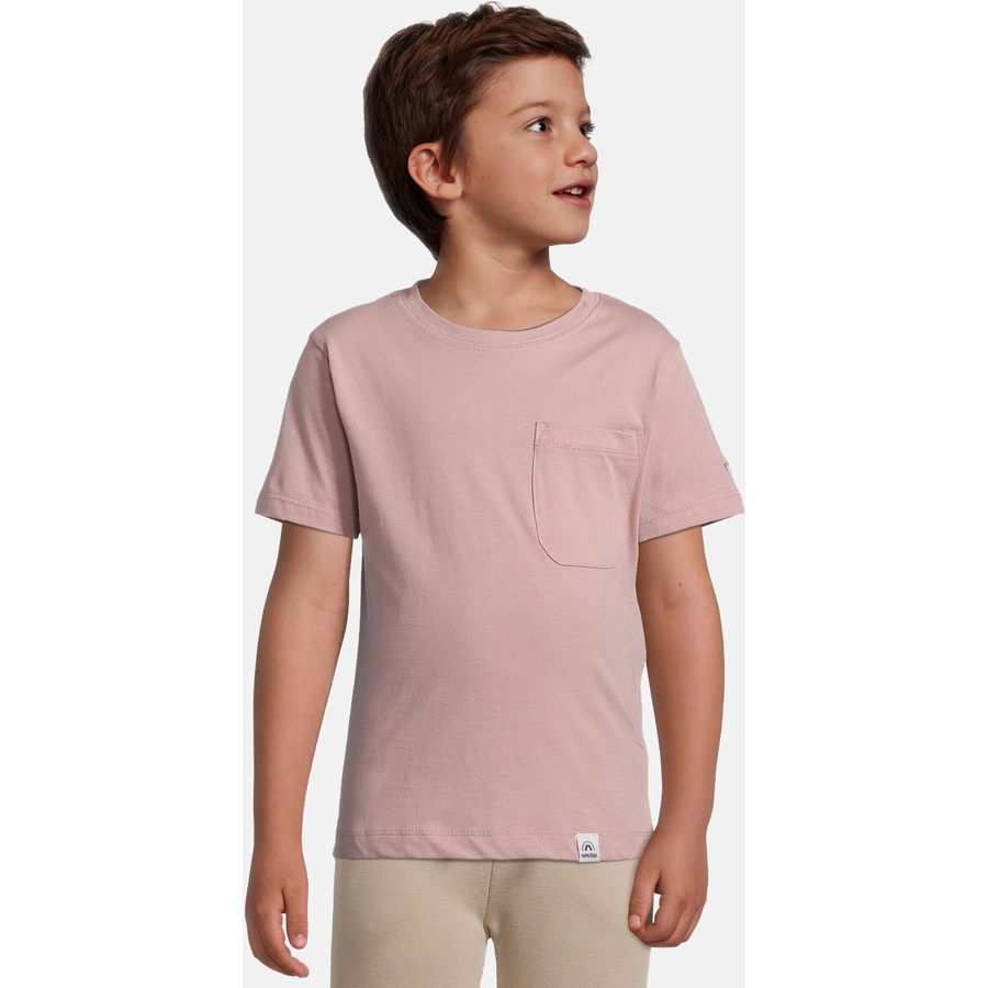 New Life T-Shirt TEE - CREW NECK PATCH POCKET rosa