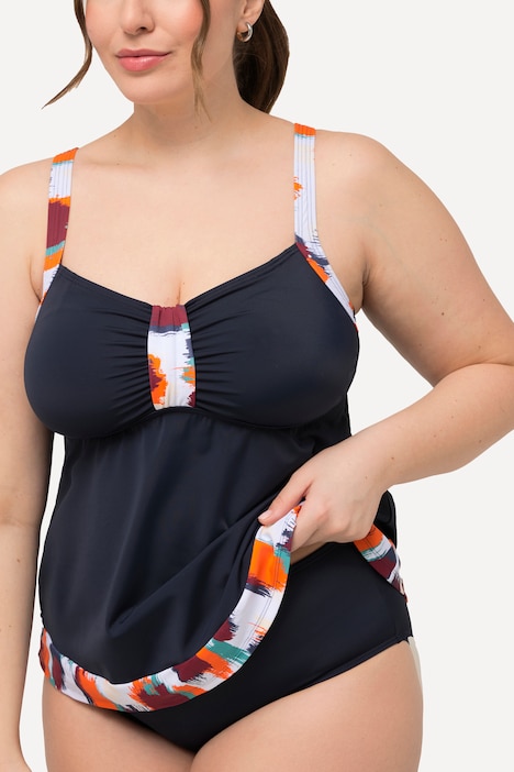 Tankini, Fleckenmuster, Softcups, Träger verstellbar