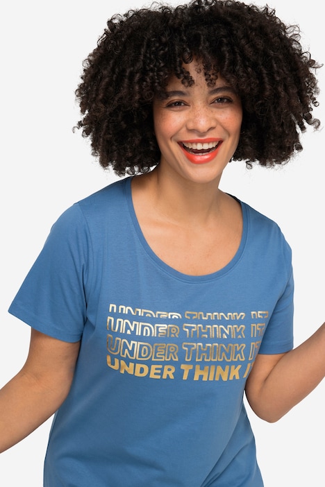 T-Shirt, Schriftzug, Rundhals, Halbarm