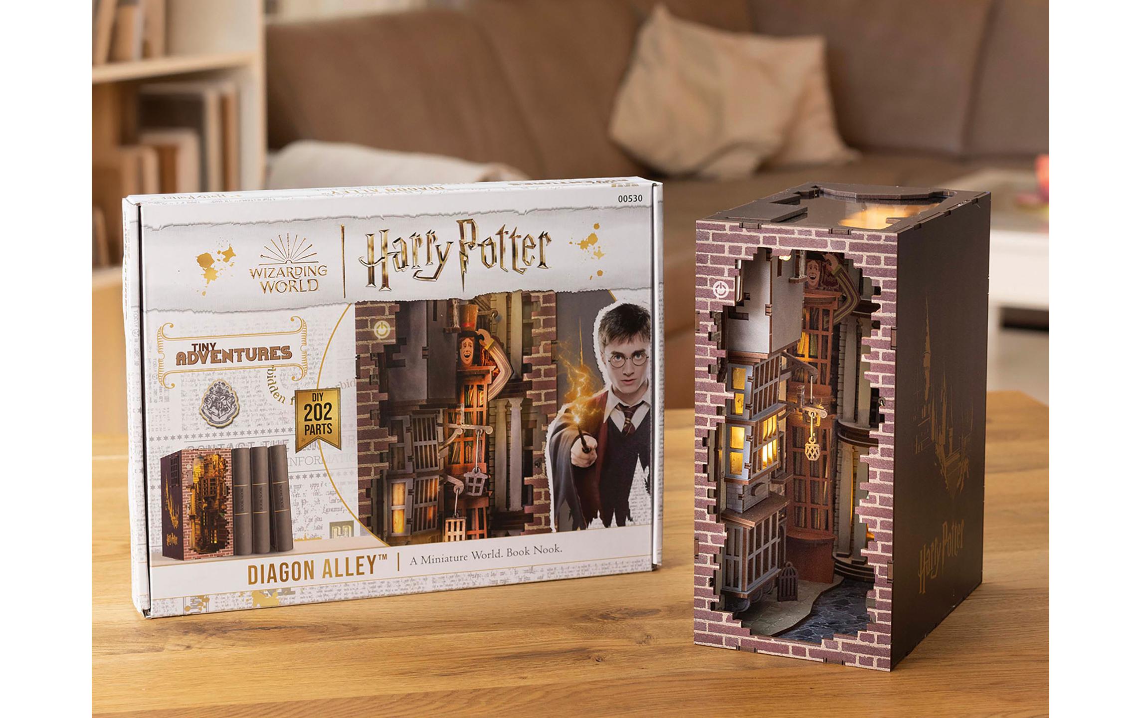 Bausatz Diagon Alley Harry PotterHolzbausatz mit LED-Beleuchtung und Berührungssensor