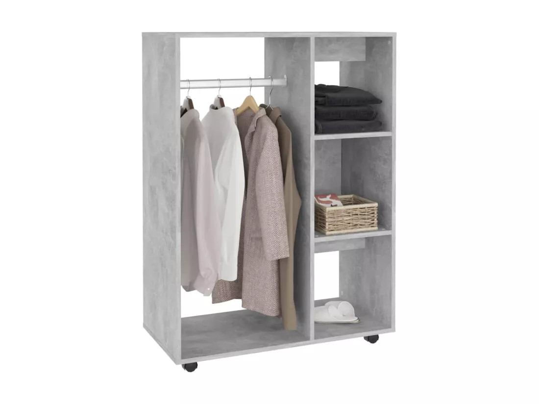 Garde-robe Gris béton 80x40x110