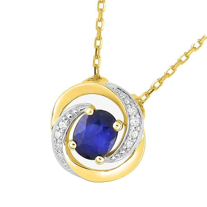 Collier Femme - saphir - Or 18 Carats - Longueur : 42 cm