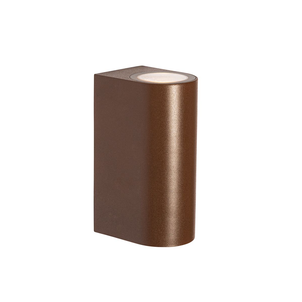 Buiten wandlamp roestbruin kunststof ovaal 2-lichts - Baleno