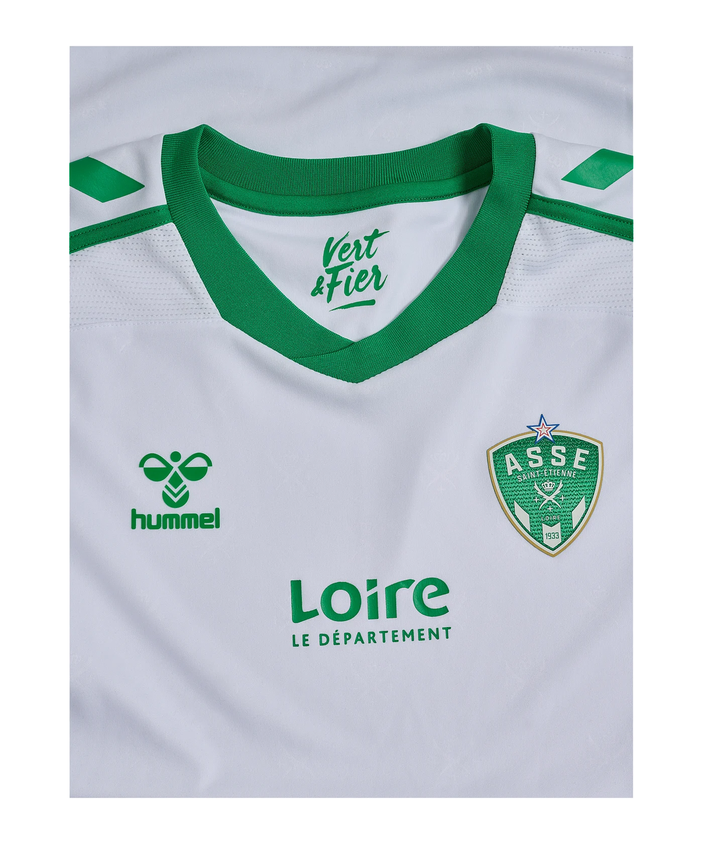 Hummel AS St. Etienne Trikot Away 2024/2025 Kids Weiss F9001