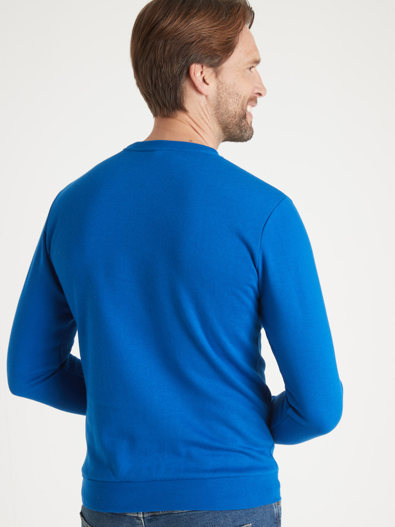Sweat-shirt molleton encolure ronde
