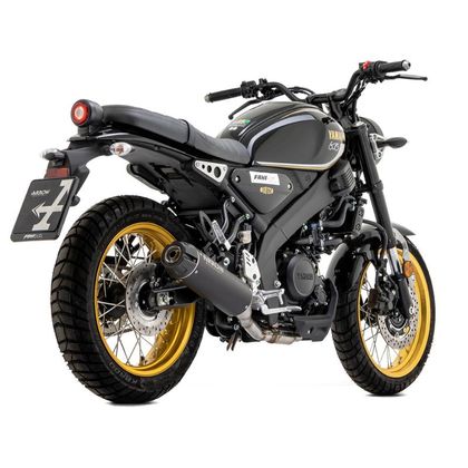 Silencieux Arrow REBEL NICHROM DARK EMBOUT CARBONE - Noir