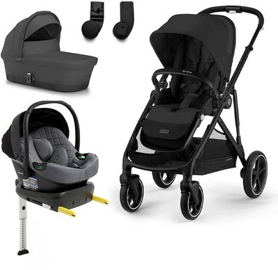 Cybex GAZELLE S Duovogn inkl. Beemoo Route Babybilstol & Base, Moon Black/Mineral Grey