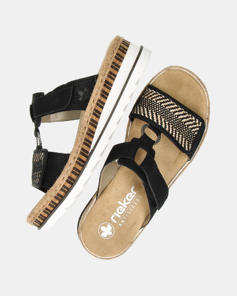 Rieker Sandalen  - zwart
