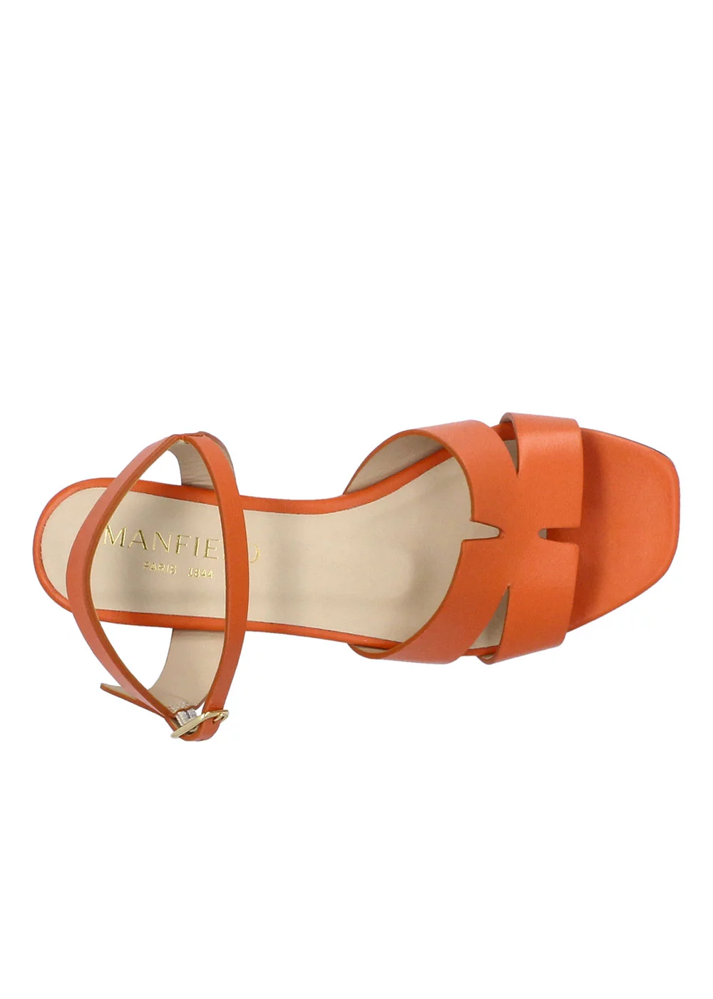 SANDALE SLOUGH CUIR ORANGE
