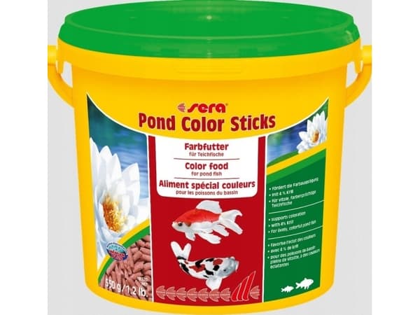 Sera Pond Color Sticks 3.800 ml, granulat - fargeforbedrende mat for damfisk