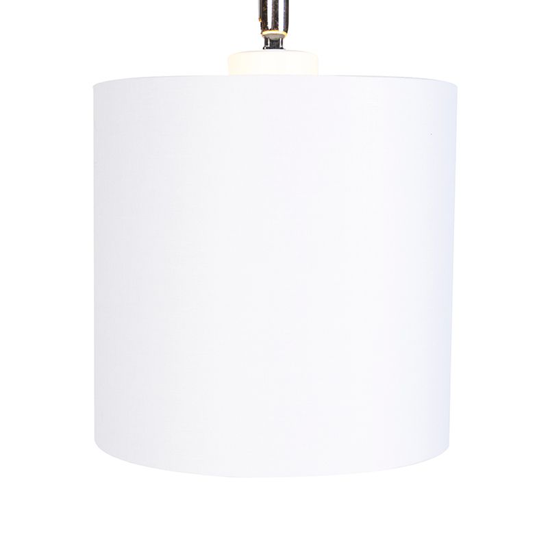 Moderne vloerlamp wit met goud - Lofty