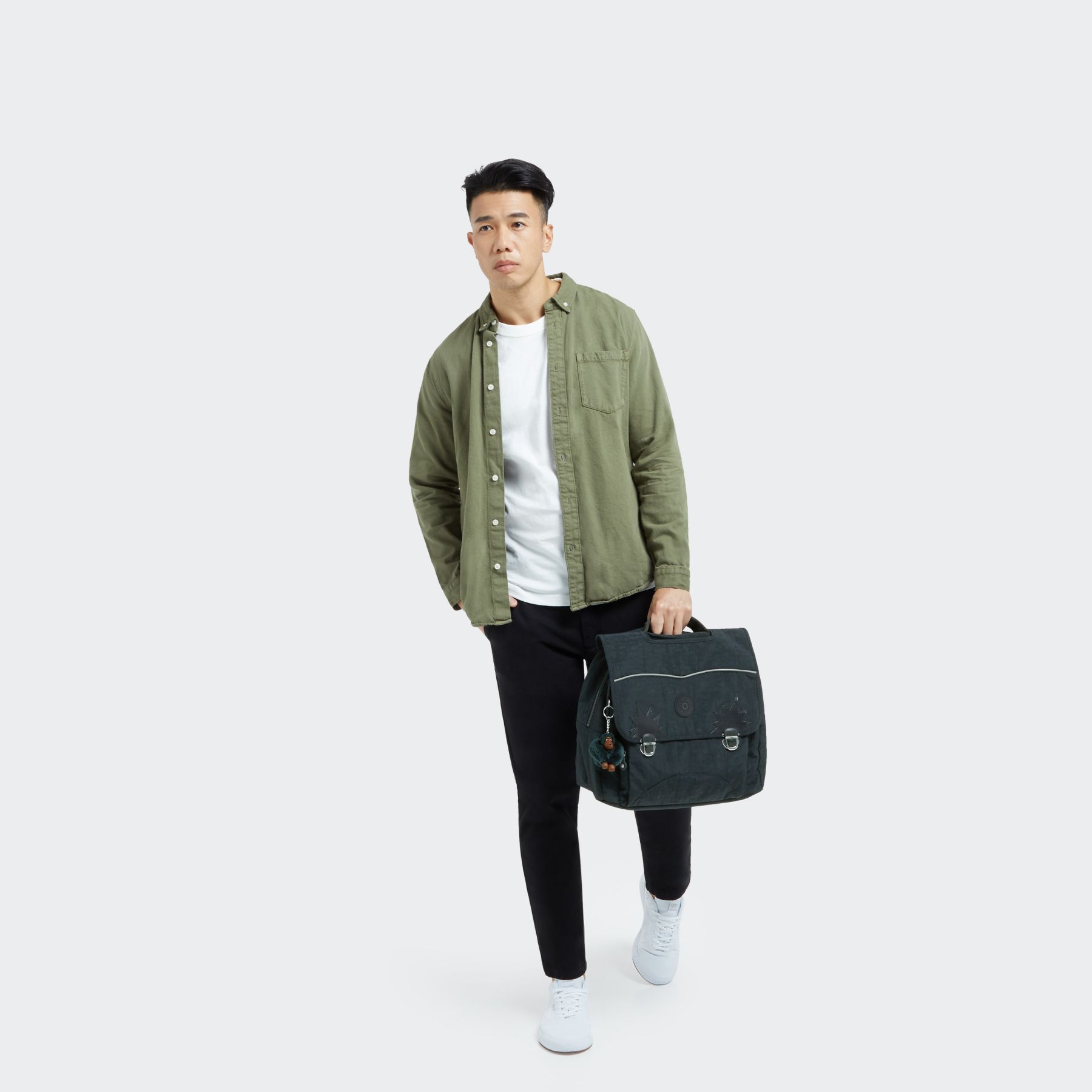 INIKO Sac D’école Medium avec Bretelles Rembourrées - True Blue Tonal