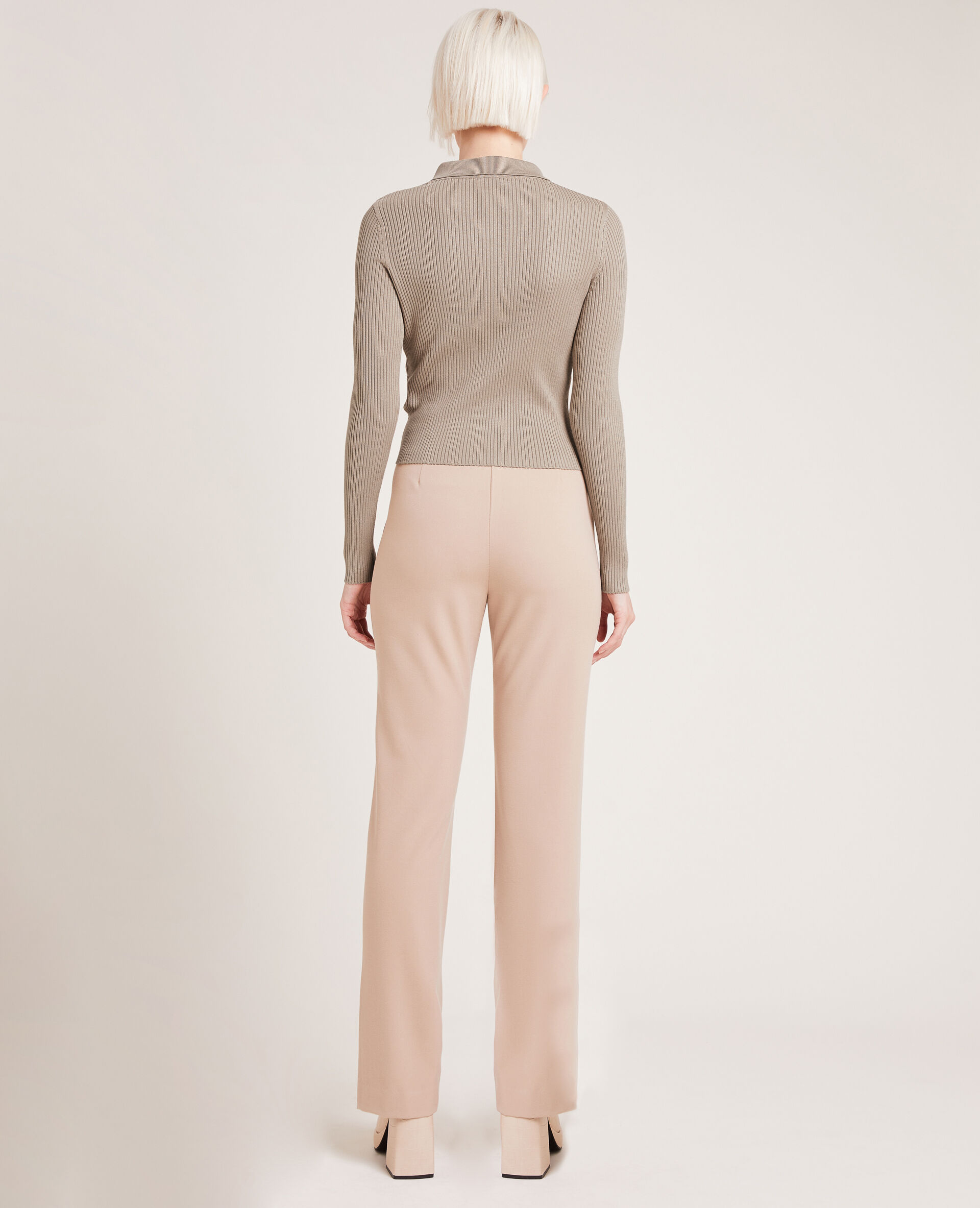 Gilet à col en pointes - Marron
