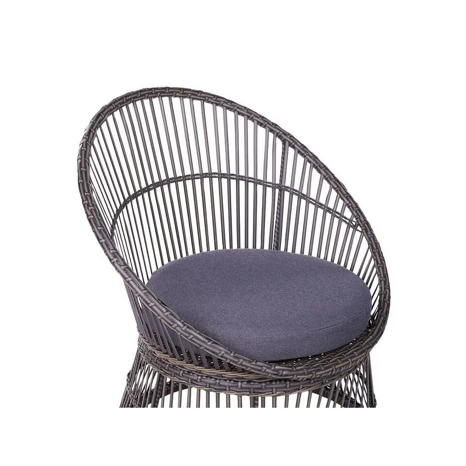 MESYNA - Bistro set - Taupe - PE rotan